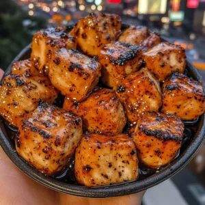 Spicy Honey Chicken Cubes with Chili Glaze
