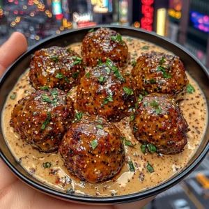Sweet Bourbon Meatballs with Pepper Glaze
