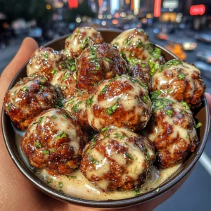 Sweet Chili Meatballs with Garlic Glaze