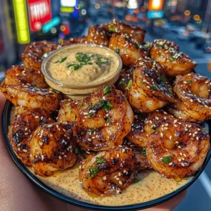 Sweet Chili Shrimp Bites with Sesame Lime Dip