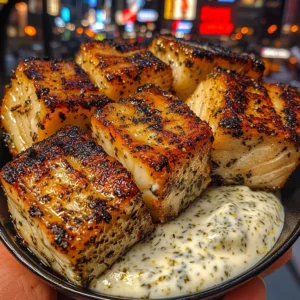 Zesty Lemon Fish Cubes with Herb Yogurt